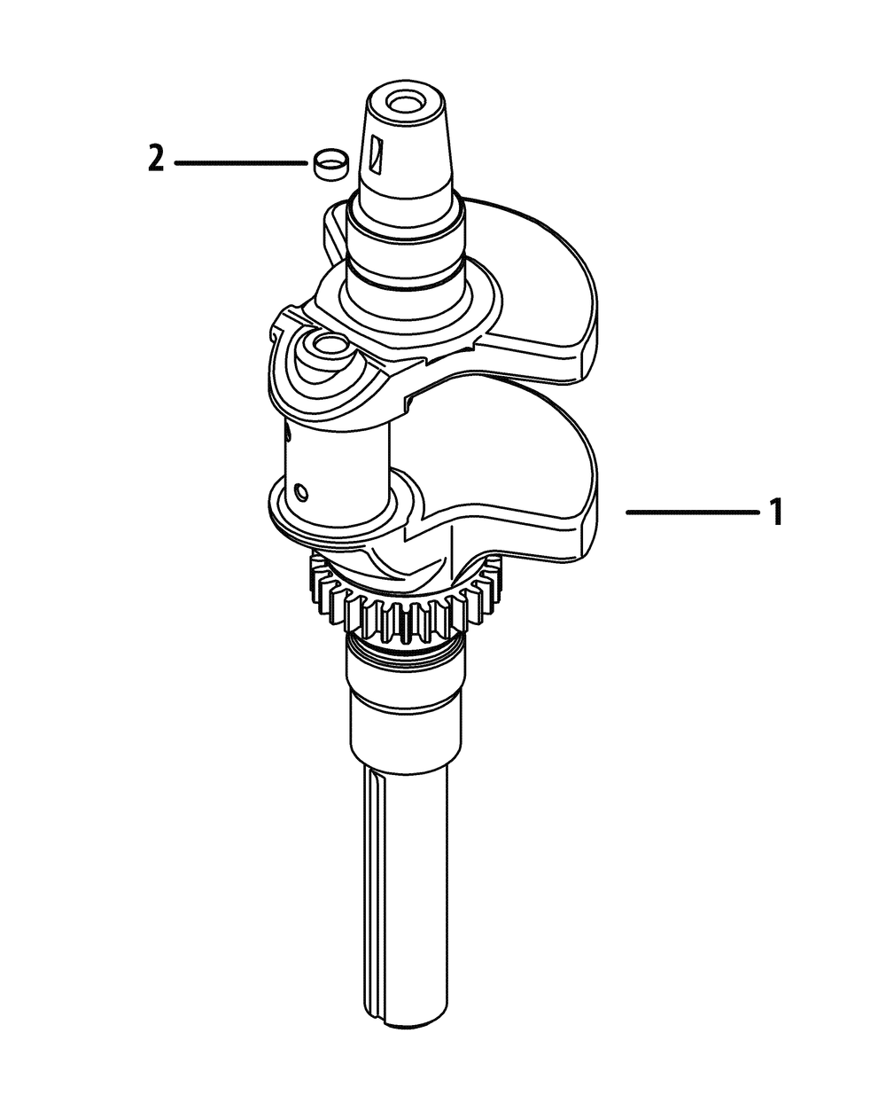 Kohler Zt730-3011 Crankshaft Diagram and Parts List for Z-FORCELZ48 (53ATDAGB-53ATDAGB050)(2014) Cub Cadet Lawn Tractor
